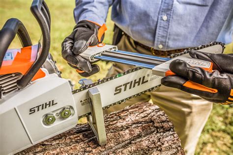 How To Use Stihl Chain Sharpener How to sharpen your chainsaw using STIHL 2-in-1 guide system - YouTube